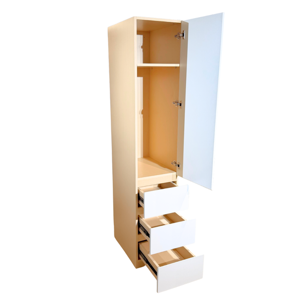 單門衣櫃連3抽屜 原木色 901