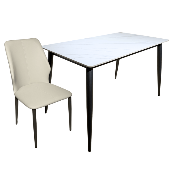 (雙十一限時特價) 高級岩板餐桌(送2張輕奢仿皮餐椅) - 852HOME 香港家居