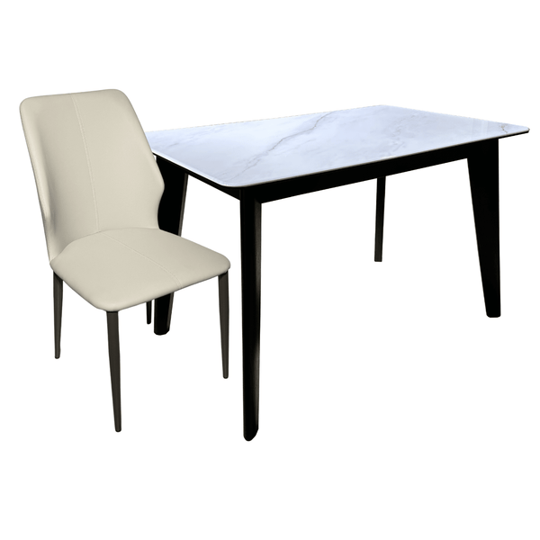 (3月限時特價)輕奢石面餐桌(送2張餐椅) 預購3月約中旬出貨(視乎實際船期) - 852HOME 香港家居